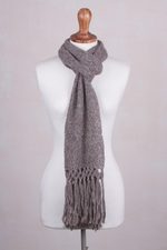 100% alpaca scarf, 'Cinnamon Earth' - 100% alpaca scarf