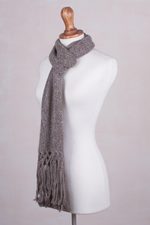 100% alpaca scarf, 'Cinnamon Earth' - 100% alpaca scarf