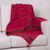 Alpaca blend throw blanket, 'Red Butterfly' - Alpaca Wool Blend Red Throw Blanket thumbail