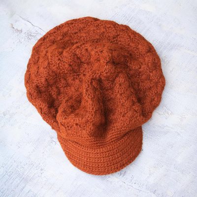 100% alpaca hat, 'Cinnamon Cap' - 100% alpaca hat