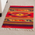 Wool rug, 'Red Star' (2x3) - Handcrafted Geometric Wool Area Rug (2x3) (image 2) thumbail