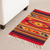 Wool rug, 'Red Star' (2x3) - Handcrafted Geometric Wool Area Rug (2x3) (image 2b) thumbail