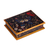 Painted glass jewelry box, 'Night Flutters' - Reverse Painted Glass jewellery Box thumbail