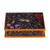 Painted glass jewelry box, 'Night Flutters' - Reverse Painted Glass Jewelry Box (image 2c) thumbail