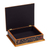 Painted glass jewelry box, 'Night Flutters' - Reverse Painted Glass jewellery Box (image 2d) thumbail
