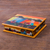 Painted glass jewelry box, 'Mother and Daughter' - Peruvian Reverse Painted Glass Jewelry Box thumbail