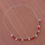 Carnelian choker, 'Sunny Harmony' - Handcrafted Sterling Silver Beaded Carnelian Choker Necklace (image 2d) thumbail