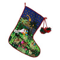 Applique Christmas stocking, 'Visit of the Magi'