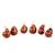 Mate gourd ornaments, 'Christmas Owls' (set of 6) - Christmas Mate Gourd Bird Ornament (Set of 6) (image 2a) thumbail