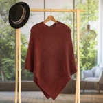 100% alpaca poncho, 'Autumn Splendor' - Women's Alpaca Wool Poncho
