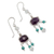 Amethyst and aquamarine chandelier earrings, 'Accountant' - Amethyst and Silver Dangle Earrings (image 2b) thumbail