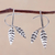 Silver drop earrings, 'Dancing Leaves' - Handcrafted Leaf Fine Silver Drop Earrings