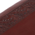 Leather and wood ottoman, 'Inca Guardian' - Handmade Fine Leather Wood Ottoman (image 2d) thumbail