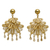 Gold-plated filigree earrings, 'Northern Dancers' - 21k Gold Plated Silver Earrings Statement Piece thumbail