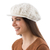 100% alpaca beret, 'Wispy Clouds' - Fair Trade Alpaca Wool Solid White Hat thumbail