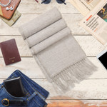 Alpaca blend scarf, 'Silver Gift of Warmth' - Handmade Alpaca Wool Blend Scarf