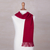 Alpaca blend scarf, 'Apple Red' - Handcrafted Alpaca Wool Blend Solid Scarf (image 2d) thumbail