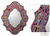 Reverse painted glass mirror, 'Wild Orchids' - Hand Crafted Reverse Painted Glass Wall Mirror (image 2) thumbail