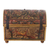 Wood and leather trunk, 'Royal Lion' - Colonial Wood Leather Brown Chests Handmade Furniture (image 2d) thumbail