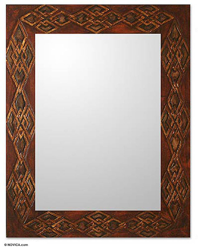 Handmade Leather Mirror (Large)