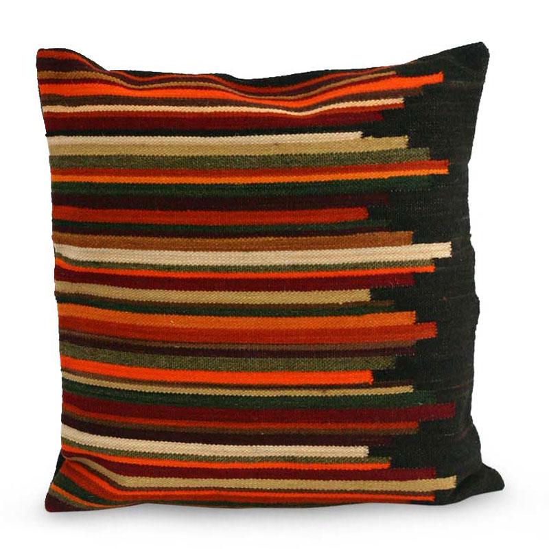 UNICEF Market | Geometric Wool Striped Cushion Cover - Andean Dream