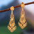 Gold plated filigree earrings, 'Bells' - Handmade Gold Plated Filigree Earrings from Peru (image 2) thumbail