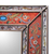 Mirror, 'Orange Cajamarca Warmth' - Rectangular Reverse Painted Glass Wall Mirror from Peru (image 2b) thumbail