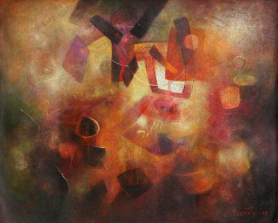 'Fragmented Spaces' (2008) - Abstract Original Painting (2008)