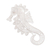 Silver filigree brooch pin, 'Shining Seahorse' - Peruvian Fine Silver Filigree Brooch Pin