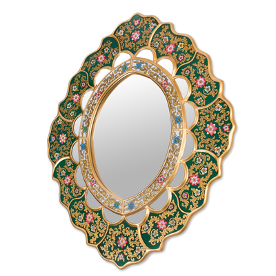 Espejo - Espejo floral peruano hecho a mano