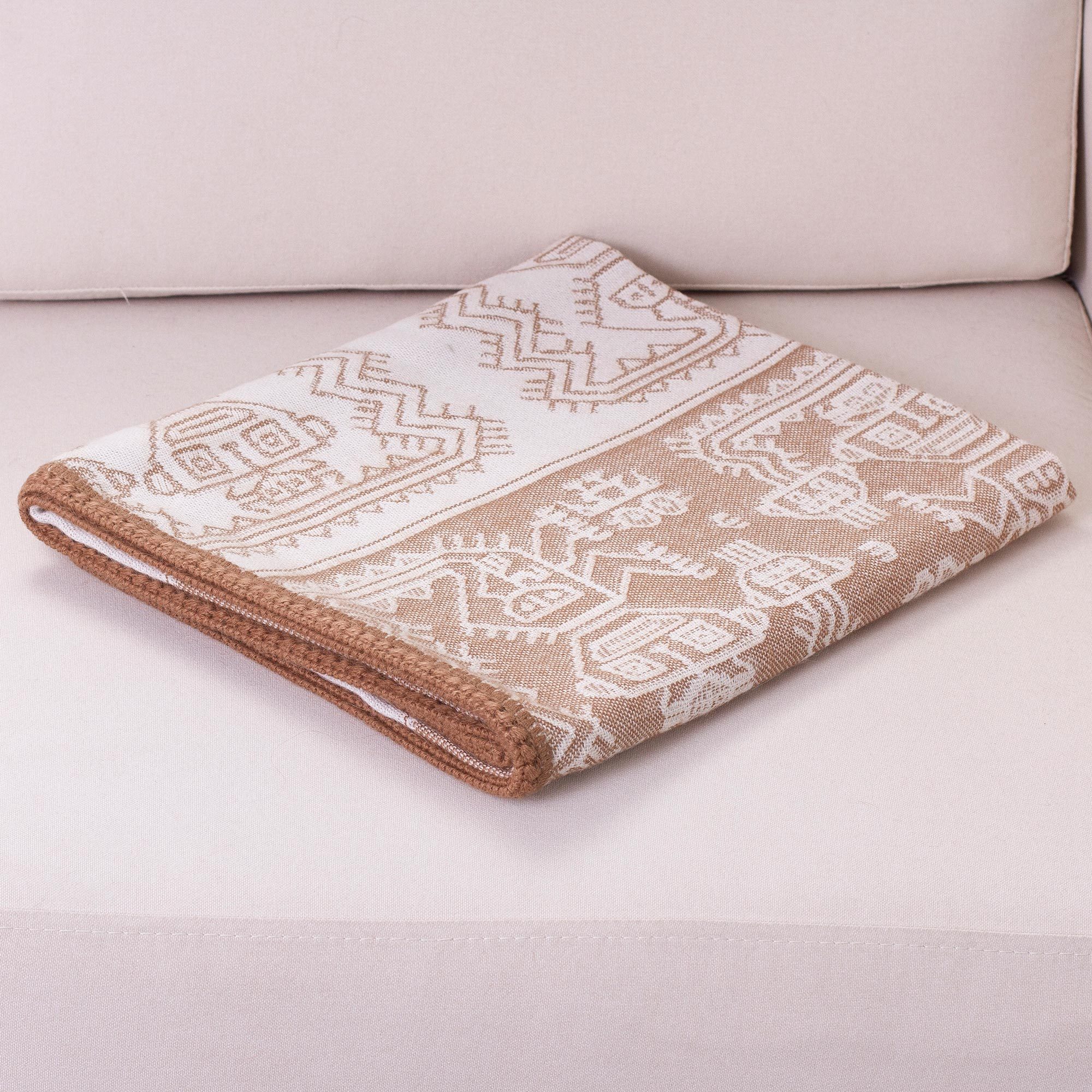 UNICEF Market Fair Trade Alpaca Wool Patterned Blanket and Throw