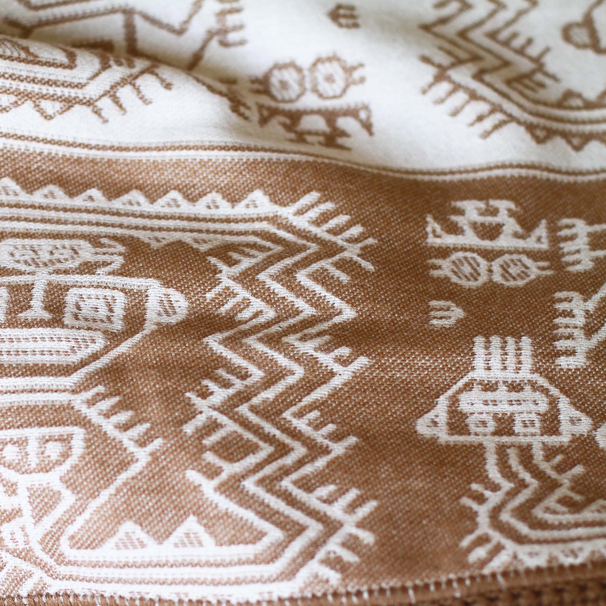 UNICEF Market Fair Trade Alpaca Wool Patterned Blanket and Throw