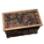 Wood and leather jewelry box, 'Antique Ivy' - Hand Crafted Tooled Leather and Wood Jewelry Box (image 2c) thumbail