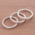 Sterling silver band rings, 'Sea Dance' (set of 3) - Peruvian Fine Silver Stacking Rings (Set of 3) (image 2b) thumbail