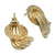 Gold plated filigree earrings, 'Golden Fan' - Gold plated filigree earrings (image 2a) thumbail