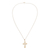 Gold plated cross necklace, 'Cross of Faith' - Gold Plated Silver Filigree Cross Pendant Necklace (image 2c) thumbail