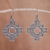 Silver filigree earrings, 'Astral Cross' - Handcrafted Fine Silver Peruvian Filigree Earrings (image 2) thumbail