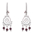 Garnet chandelier earrings, 'Energy' - Sterling Silver and Garnet Chandelier Earrings (image 2a) thumbail