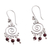 Garnet chandelier earrings, 'Energy' - Sterling Silver and Garnet Chandelier Earrings (image 2b) thumbail