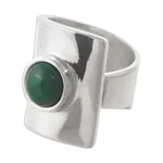 Chrysocolla cocktail ring, 'Wrap' - Chrysocolla cocktail ring