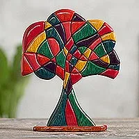 Cedar and mahogany sculpture, Tree of Life