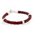 Men's braided leather bracelet, 'Bold Red' - Handmade Men's Leather Braided Bracelet with Sterling Silver (image 2c) thumbail
