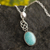 Amazonite pendant necklace, 'Tangled-Up' - Sterling Silver and Andean Amazonite Gemstone Necklace (image 2b) thumbail