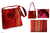 Alpaca shoulder bag, 'Apple Blossom' - Women's Red Floral Alpaca Wool Shoulder Bag  thumbail