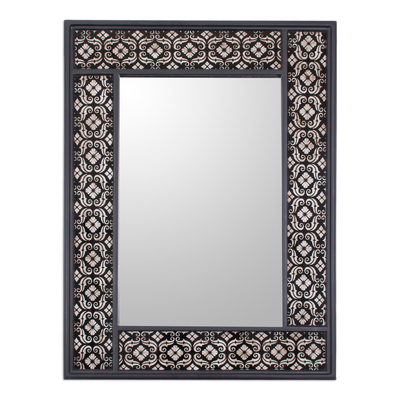 Handcrafted Floral Wall Mirror