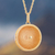 Gold plated locket necklace, 'Precious Secret' - Unique Gold Plated Locket Necklace (image 2) thumbail