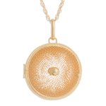Gold plated locket necklace, 'Precious Secret' - Unique Gold Plated Locket Necklace