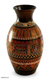 Keramikvase 'Heiliges Inkatal' - Handgemachte dekorative Keramikvase im Cuzco-Stil