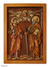 Cedar relief panel, 'Saint Peter and Saint Paul' - Fair Trade Religious Wood Relief Panel thumbail