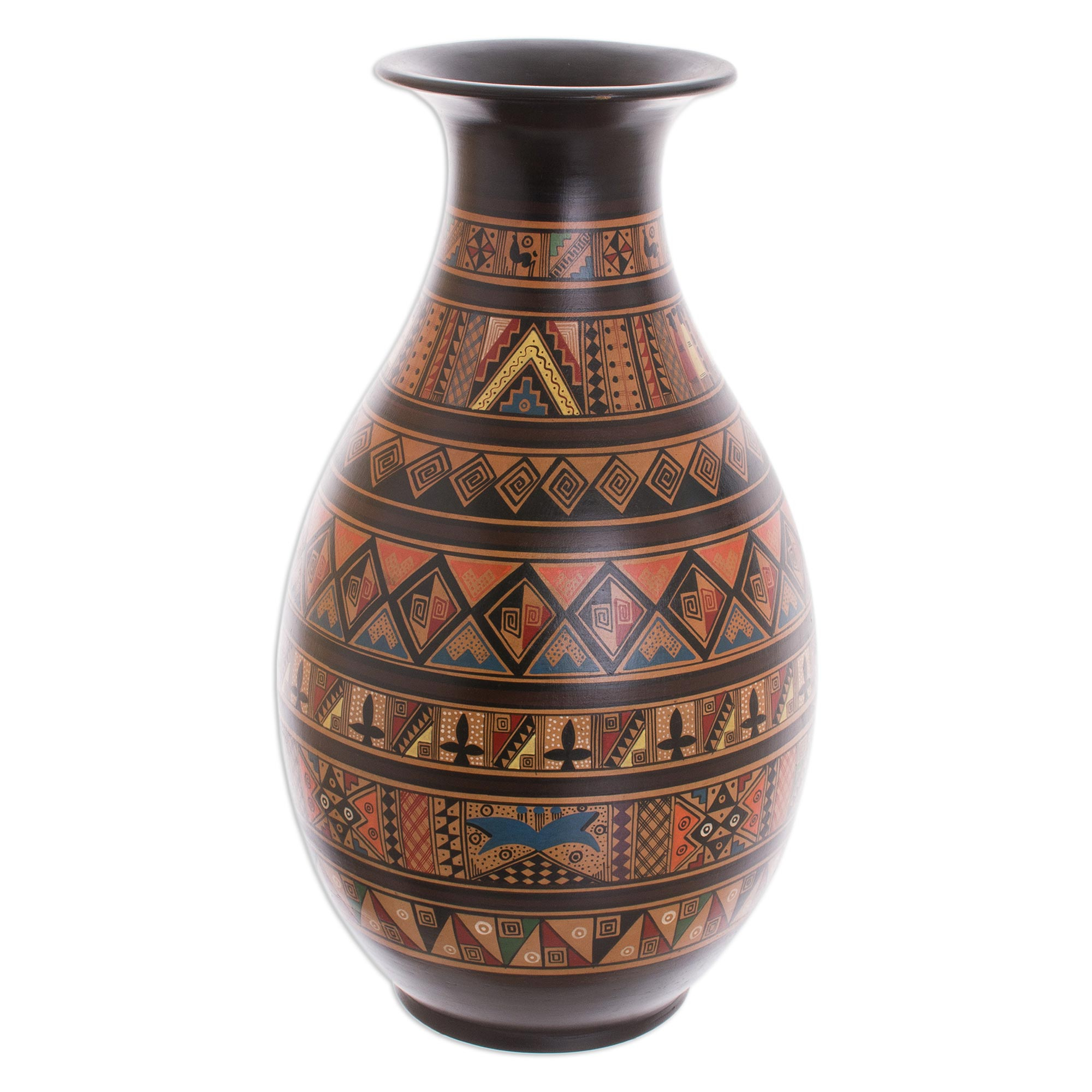 Unicef Market Handpainted Cuzco Vase Pisac Mythology